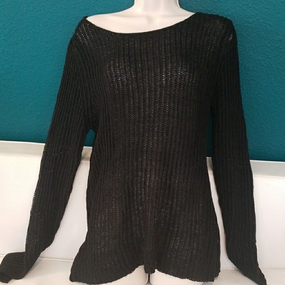 Carmen Marc Valvo Crochet Sweater